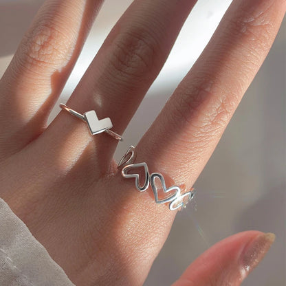 Boho Gold Color Cross Wide Rings Set For Women Girls Simple Chain Finger Tail Rings 2022 NEW Bijoux Jewelry Gifts Ring Female