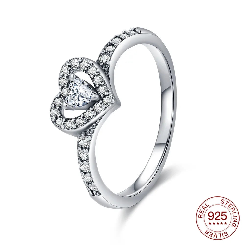 New Rings 925 Sterling Silver Ring Original Silver Pearl Ring For Women Luxury Zircon Simple Finger Ring Lover Jewelry Gifts