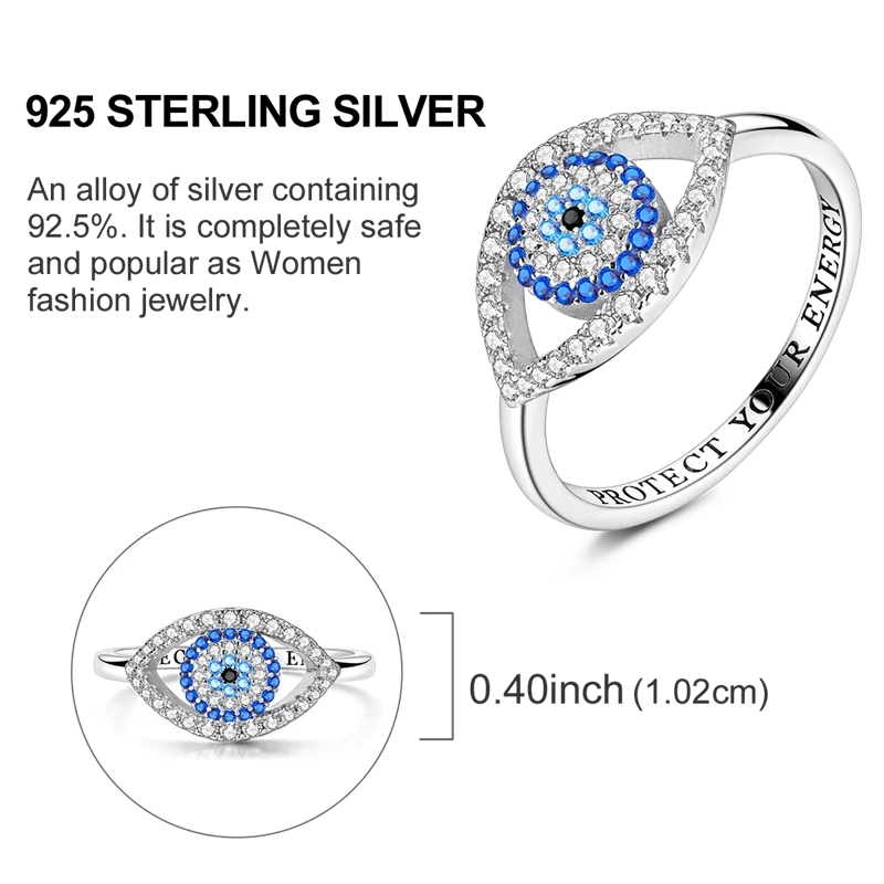 925 Sterling Silver Rings Infinite Love Sun Moon Eye Flower Ring For Women Original Wedding Ring Jewelry Gift