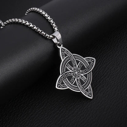 Stainless Steel 7 Archangel Seal Necklace Men's Solomon Kabbalah Seal Pendant Supernatural Protection Amulet Magical Jewelry