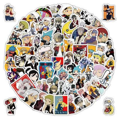 100PCS Soul Eater Cartoon Graffiti Stickers Japanese Manga Fashion DIY Guitar Phone Laptop Suitcase Water Cup Skateboard Decals