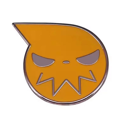 Soul-Eater-Enamel Pins Anime Maka Albarn Death the Kid Soul Evans Brooches Sun Moon Chain Badges for Backpack Lapel Jewelry