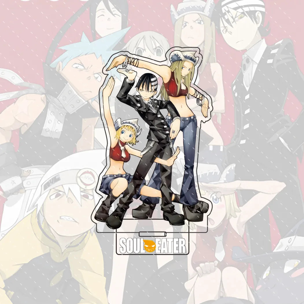 Anime Soul Eater Acrylic Standee Death the Kid Black Star Maka Figure Desk Decor Cosplay Keychain Halloween Gift 15CM