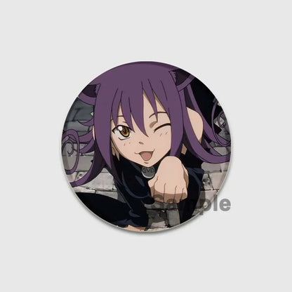 58MM Anime Soul Eater Pins Tinplate Brooch Figure Badge Handmade Brooches for Backpack Clothes Decoration Fashion Jewelry Gifts