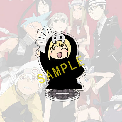 Anime SOUL EATER 10cm Acrylic Halloween Edition Character Maka Kid Standing Display Model Desktop Decoration Fan Gift Keychain