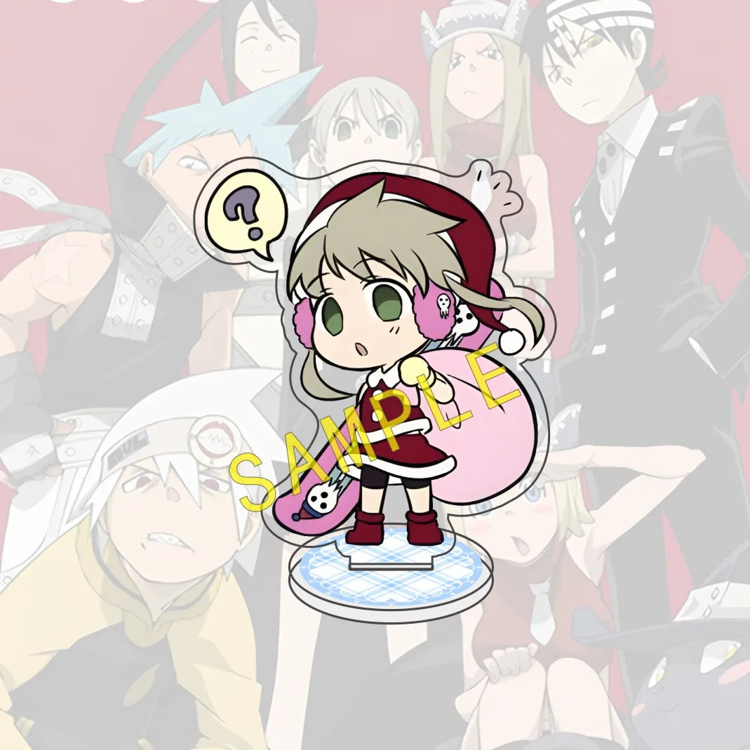 Anime SOUL EATER 10cm Acrylic Halloween Edition Character Maka Kid Standing Display Model Desktop Decoration Fan Gift Keychain