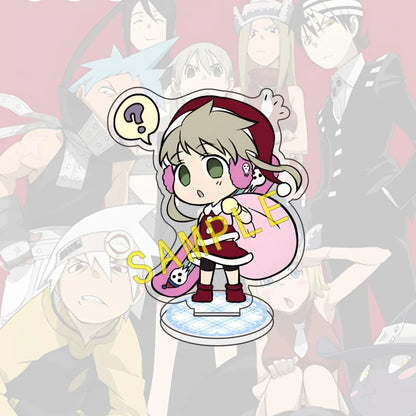 Anime SOUL EATER 10cm Acrylic Halloween Edition Character Maka Kid Standing Display Model Desktop Decoration Fan Gift Keychain