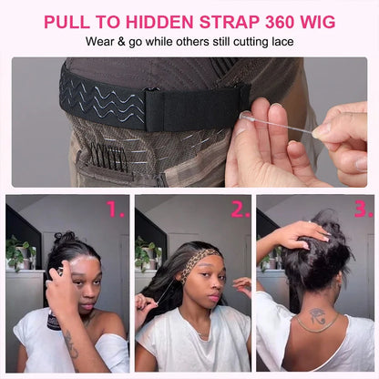 Invisible Strap Snug-Fit 360 Full Lace Body Wave Wig – HD Glueless Ready-to-Wear