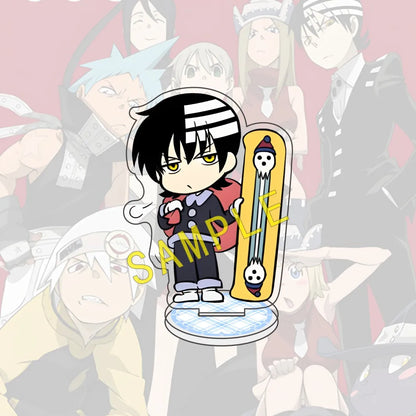 Anime SOUL EATER 10cm Acrylic Halloween Edition Character Maka Kid Standing Display Model Desktop Decoration Fan Gift Keychain