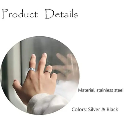 Simple Trend Funny Finger Stickman Ring Hip Hop Doodle Rings For Man Couple Party New Gifts Jewelry