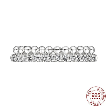 New Rings 925 Sterling Silver Ring Original Silver Pearl Ring For Women Luxury Zircon Simple Finger Ring Lover Jewelry Gifts