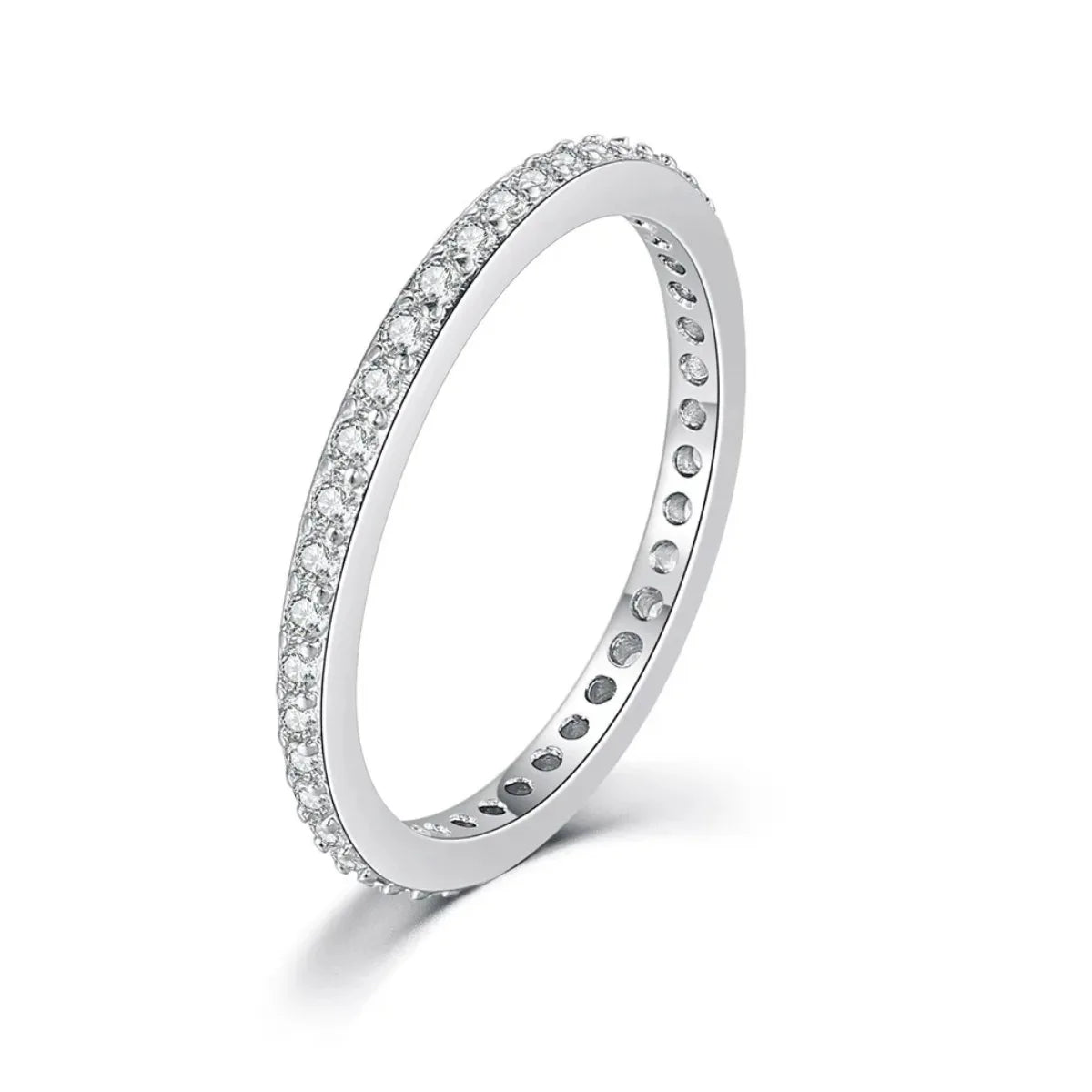 Delicate Thin Microscope Finger Dainty Rings For Women Female Promise Engagement Women's Ring Silver Color Zircon Jewelry