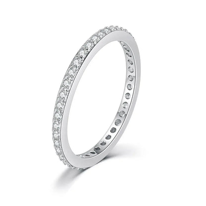 Delicate Thin Microscope Finger Dainty Rings For Women Female Promise Engagement Women's Ring Silver Color Zircon Jewelry