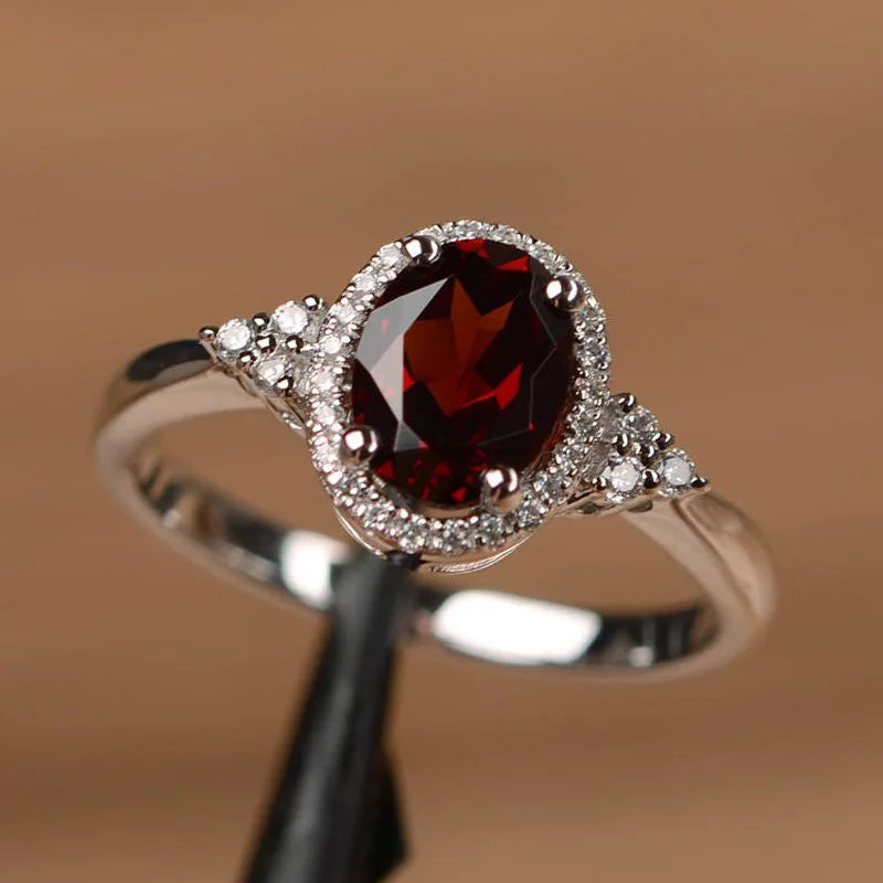 Silver Plated Women's Rings Set with Ruby Emerald Sapphire - Wedding Engagement Fashion Jewelry Wholesale Sizes 6 to 10