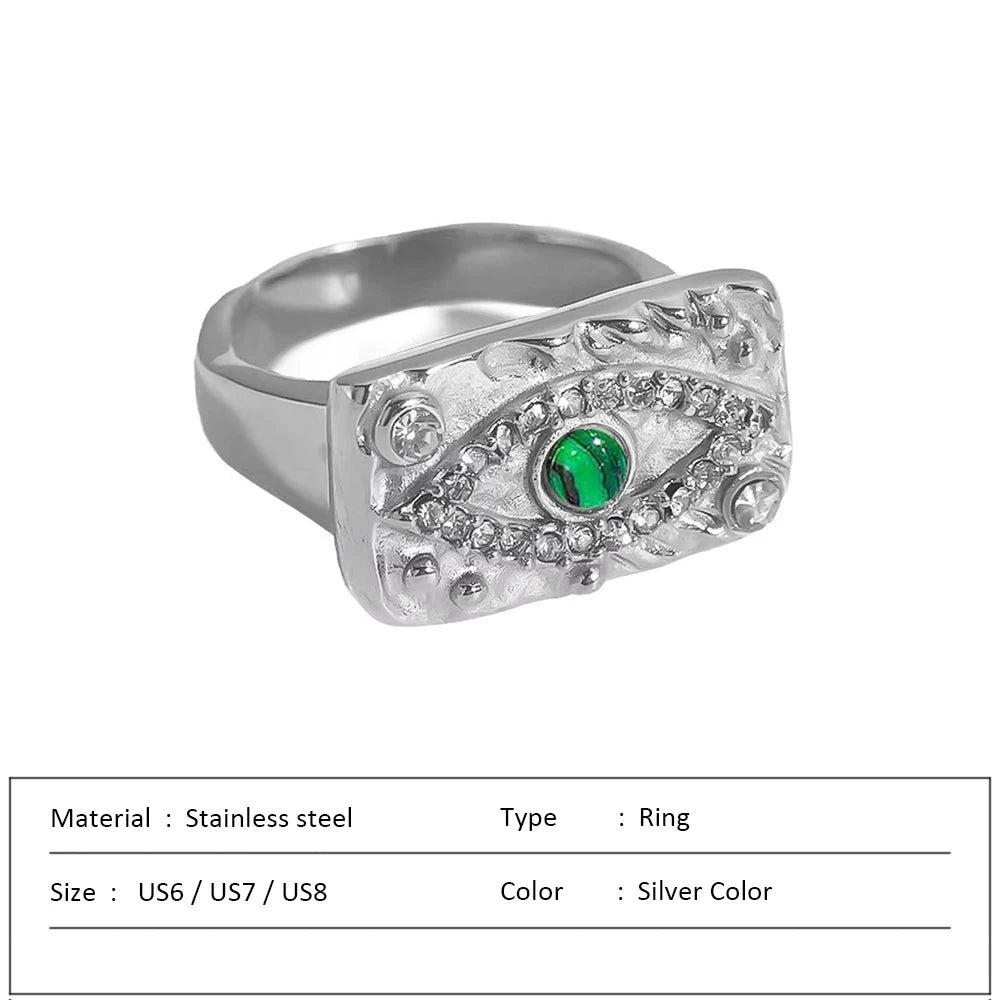 Waterproof Stainless Steel Ring for Women Non-fading Heart Ring Stylish Metal Rings Simple New Jewelry Wholesale Dropshipping