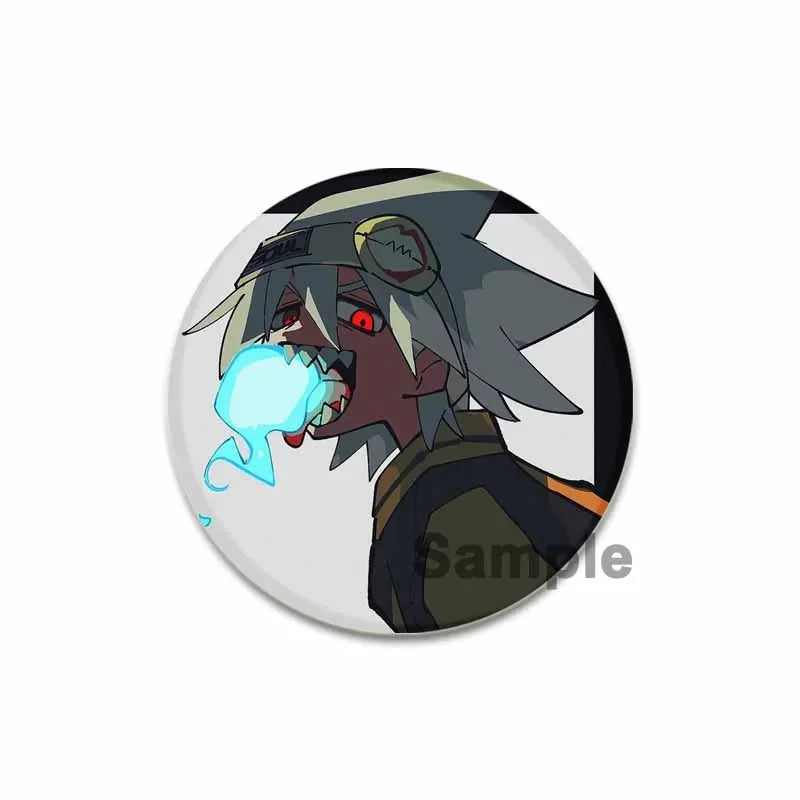 32/44/58MM Anime Soul Eater Pins Thompson Patricia Evans Soul Eater Albarn Maka Figure Icon Brooches Badge for Backpack Clothes
