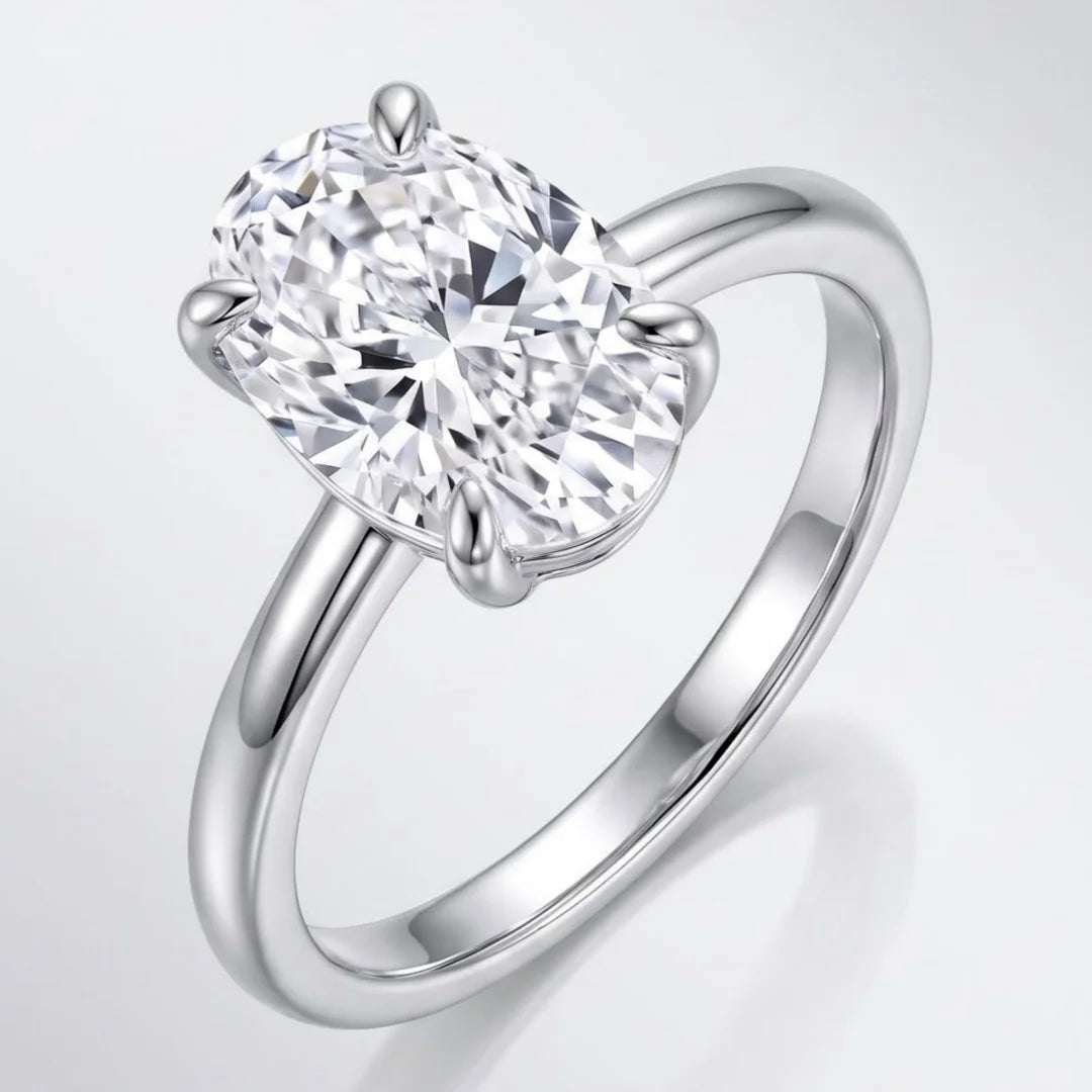 D VVS1 Moissanite Ring 925 Sterling Sliver With GRA Certificate Eternity Band Wedding Engagement Rings For Women And Men