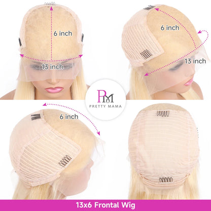Cyan Blue & Light Green 13x6 Lace Front Wig – Body Wave Pre-Plucked Colored 613