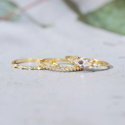 New INS Gold Color Noble Trend Dainty Rings For Women Entry Lux Zircon Midi Finger Rings For Female Anniversary Jewelry KAR229
