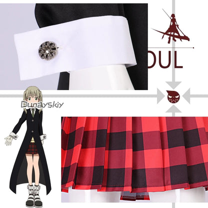 Anime Soul Maka Albarn Cosplay JK School Eater Eater Costume Girl Skirt Uniform Wig Halloween Party Role Play Outfit Maka Cos