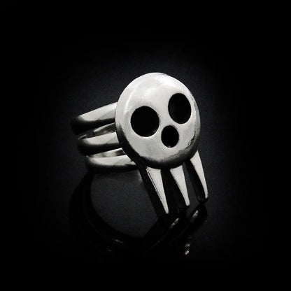Anime Soul Eater Death the Kid Skull Cosplay Ring Metal Adjustable Rings Unisex Jewelry Halloween Accessories Props