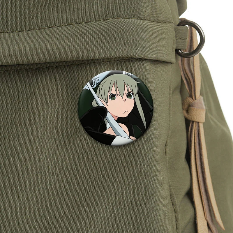 Soul Eater Brooches Anime Figure Lapel Pins Maka Albarn Death The Kid Cartoon Badge for Backpack Accessories Clothes Decoration