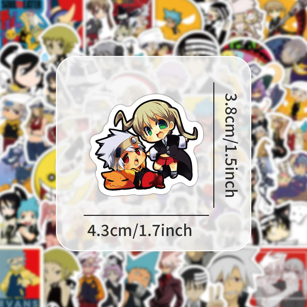 100PCS Soul Eater Cartoon Graffiti Stickers Japanese Manga Fashion DIY Guitar Phone Laptop Suitcase Water Cup Skateboard Decals