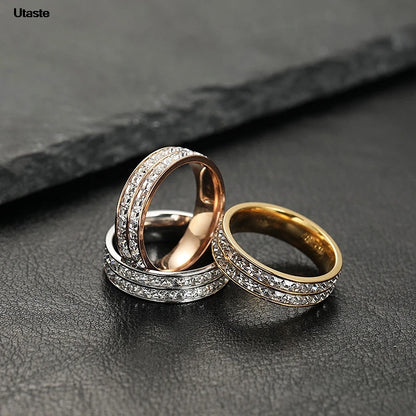 New Minimalist Thin Rings for Women Wedding Brilliant Cubic Zircon High Quality Versatile Female Finger Ring Jewelry