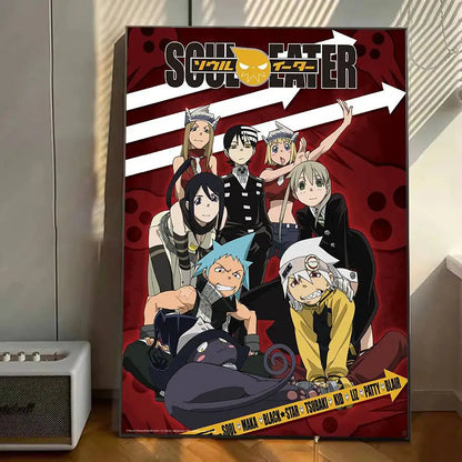 Anime Soul Eater Poster Gallery Prints Self Adhesive Home Decor Decoration Wall Decals Living Room Sticker