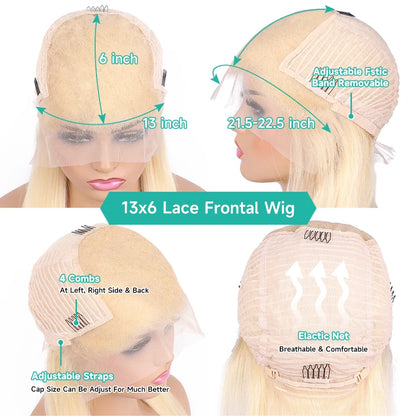 Mint Green Body Wave 13x6 HD Lace Front Wig – Colored Human Hair, 200% Density