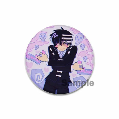 32/44/58MM Anime Soul Eater Pins Thompson Patricia Evans Soul Eater Albarn Maka Figure Icon Brooches Badge for Backpack Clothes