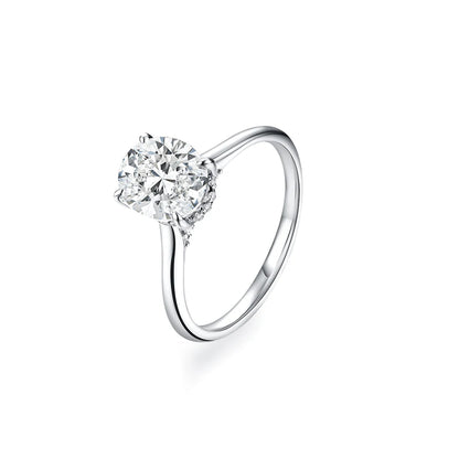 ATTAGEMS Oval Cut 9*7mm 2CT D VVS1 Moissanite Rings S925 Sterling Silver for Women Engagement Wedding Lady's Jewelry Gift Luxury
