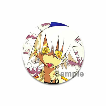 32/44/58MM Anime Soul Eater Pins Thompson Patricia Evans Soul Eater Albarn Maka Figure Icon Brooches Badge for Backpack Clothes