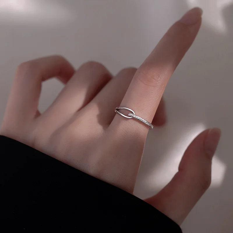 REETI 925 Sterling Silver Rings for Women Ring Open Ring Style Lady Prevent Allergy Sterling-silver-jewelry
