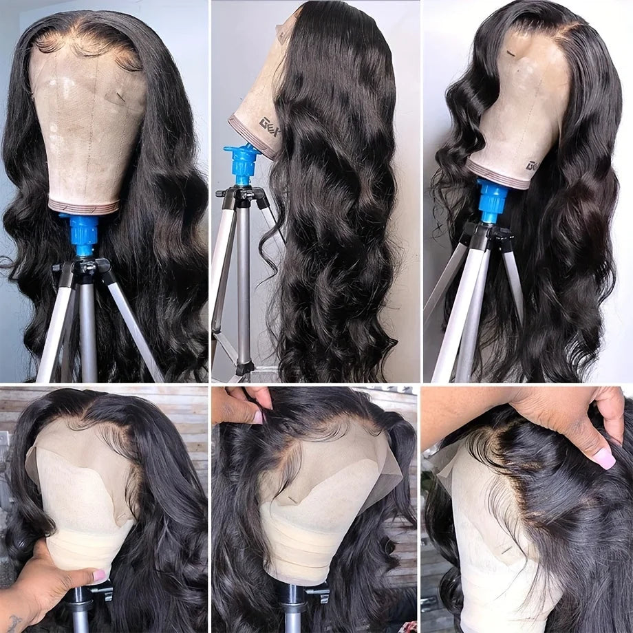 Body Wave 13x6 HD Transparent Lace Frontal Wig – 13x4 & 5x5 Glueless Closure, 30 Inch