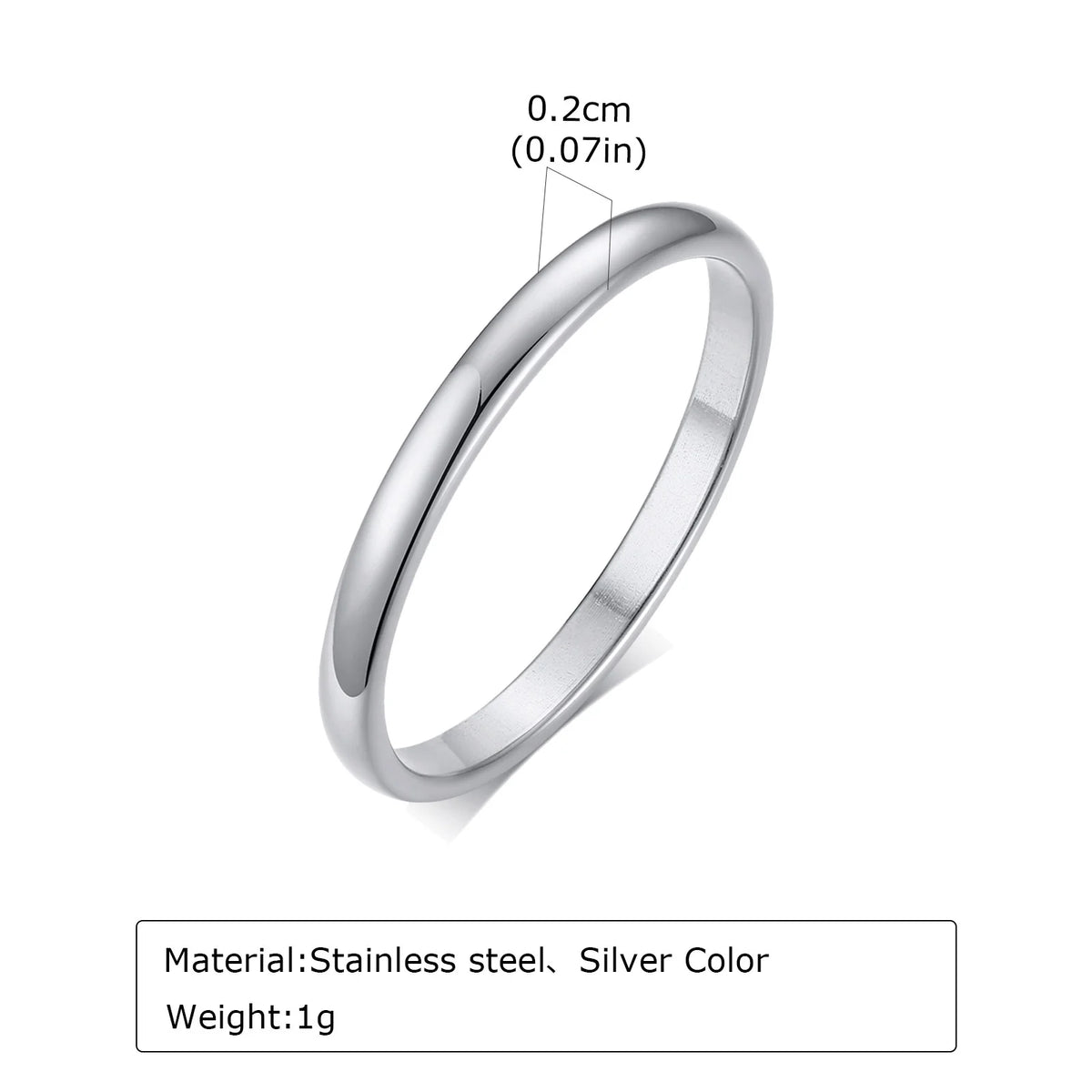 High Polished Stainless Steel Wedding Band Ring for Women Men 2/3/4/5/6mm Gold Plated Smooth Couple Rings Engagement Jewelry