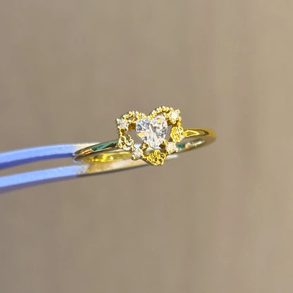 100 styles 14K Gold Plated Color Zircon Flower Crown Bow Open Ring Women Adjustable Stackable Finger Rings Wedding Jewelry Gift