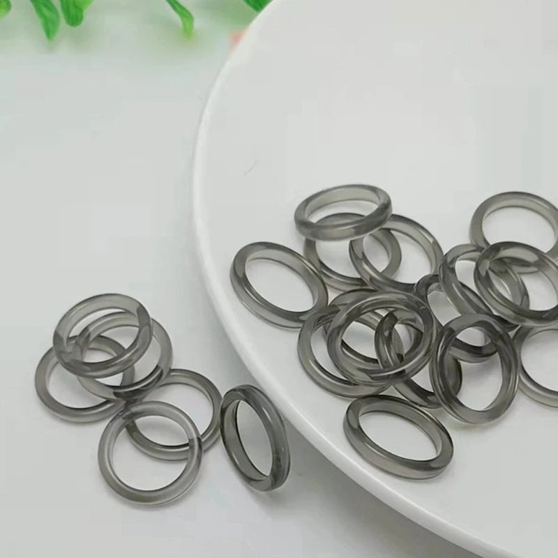 2Pcs Acrylic Cute Rings Set Colorful Rings Transparent Stacking Rings Aesthetic Funny Stackable Ring for Women Girls Gift