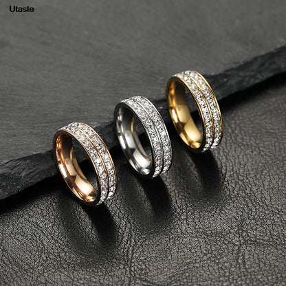 New Minimalist Thin Rings for Women Wedding Brilliant Cubic Zircon High Quality Versatile Female Finger Ring Jewelry