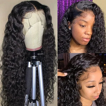 Deep Wave Water Wave Curly Lace Front Wig – 13x4 & 13x6, 250% Density 40–44 Inch