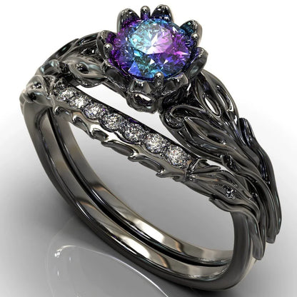 Luxury Zircon Rings For Women Girls Crystal Engagement Wedding Ring Adjustable Party Stainless Stee Finger Rings Jewelry Gifts