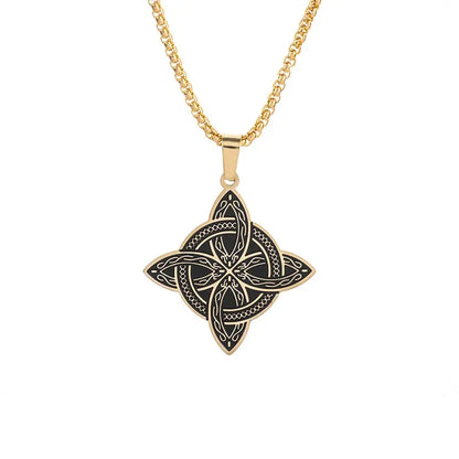 Stainless Steel 7 Archangel Seal Necklace Men's Solomon Kabbalah Seal Pendant Supernatural Protection Amulet Magical Jewelry