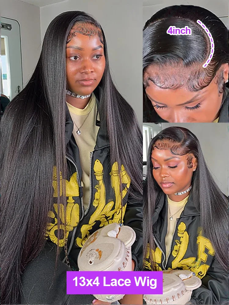 Bone Straight 360 Full Lace & HD Lace Frontal Wig – 13x4 & 13x6, 250%