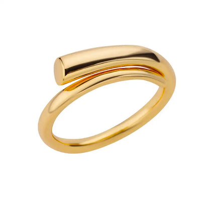 Stainless Steel Round Rings For Women Zircon Geometric Gold Color Crystal Ring Aesthetic Wedding Party Jewerly Gift Bague Femme