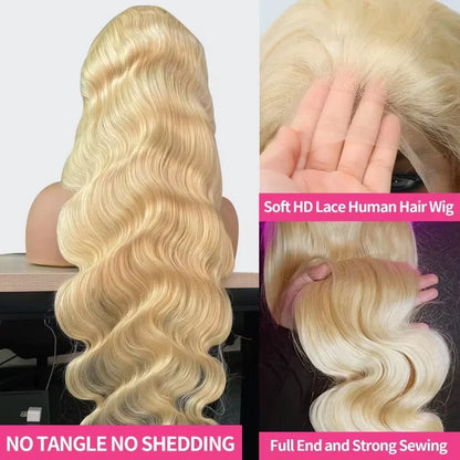 613 Honey Blonde Body Wave HD Lace Front Wig – Pre-Plucked 13x4 & 13x6