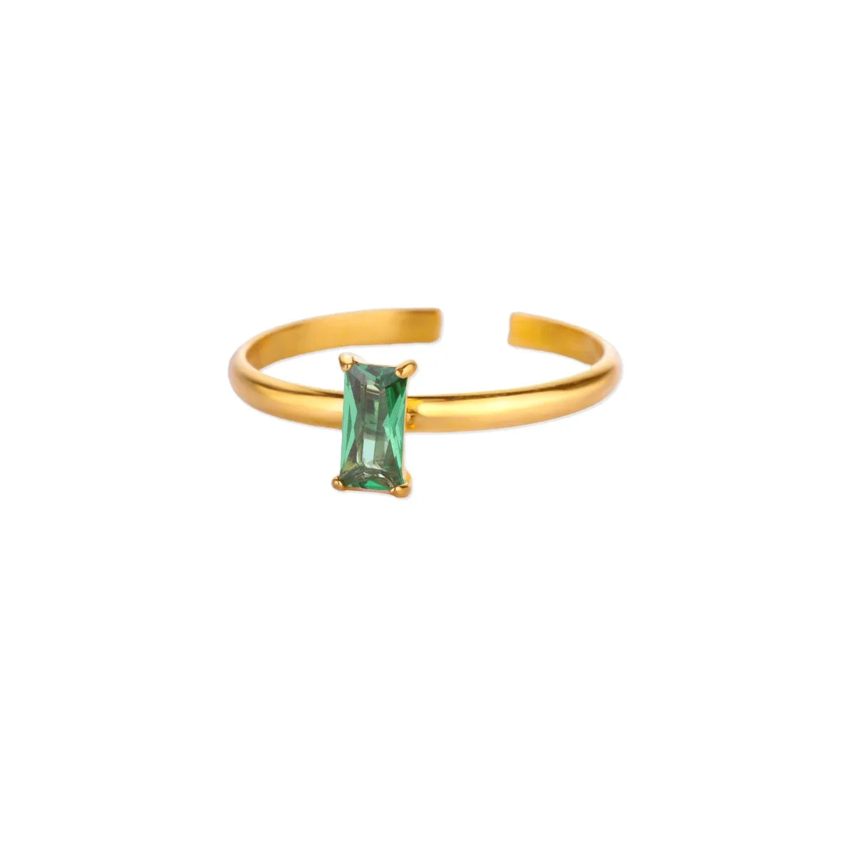 Sweet Heart Zirconia Rings for Women Stainless Steel Gold-Plated Layered Design Everyday Wear Valentine's Day Party Jewelry Gift