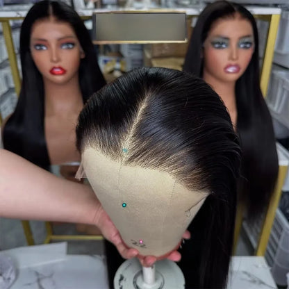 Bone Straight Lace Front Wig – 13x4 & 13x6 HD Transparent, Wear-On-and-Go 30–42 Inch