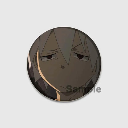 58MM Anime Soul Eater Pins Tinplate Brooch Figure Badge Handmade Brooches for Backpack Clothes Decoration Fashion Jewelry Gifts