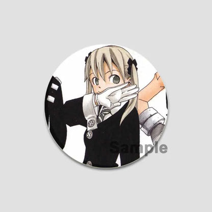 58/44/32mm Anime Soul Eater Round Pins Cartoon Badges Cosplay Handmade Tinplate Brooch for Backpack Clothes Chest Ornament Gifts