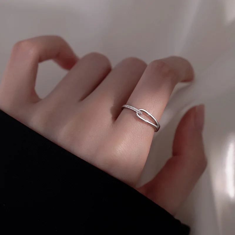 REETI 925 Sterling Silver Rings for Women Ring Open Ring Style Lady Prevent Allergy Sterling-silver-jewelry